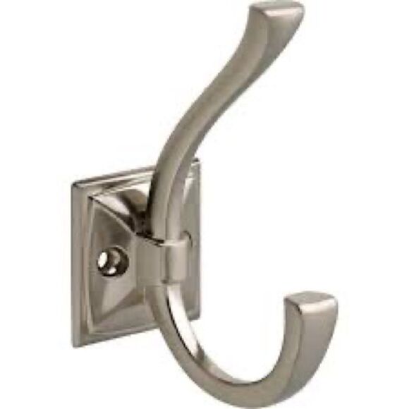 4 Unopened towel hooks from Lowes brushed nickel - Picture 1 of 8